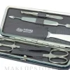Maniküre-Set, 5 Stück Siena, Clipverschluss, grau