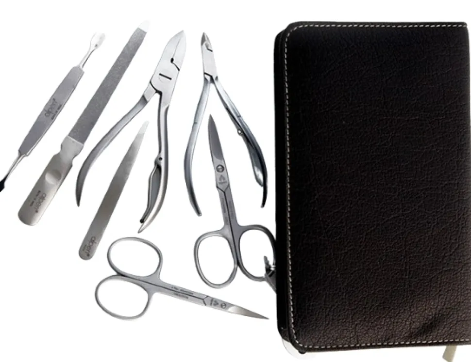 Maniküre-Set, 7 Teile, 6825R, schwarz