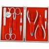 Maniküre-Set, 7-teilig, 6885R, rot