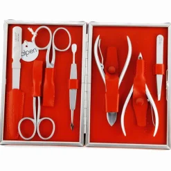 Maniküre-Set, 7-teilig, 6885R, rot