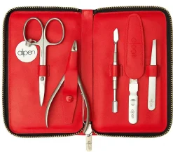 Maniküre-Set, 6-teilig, 6843R, rot