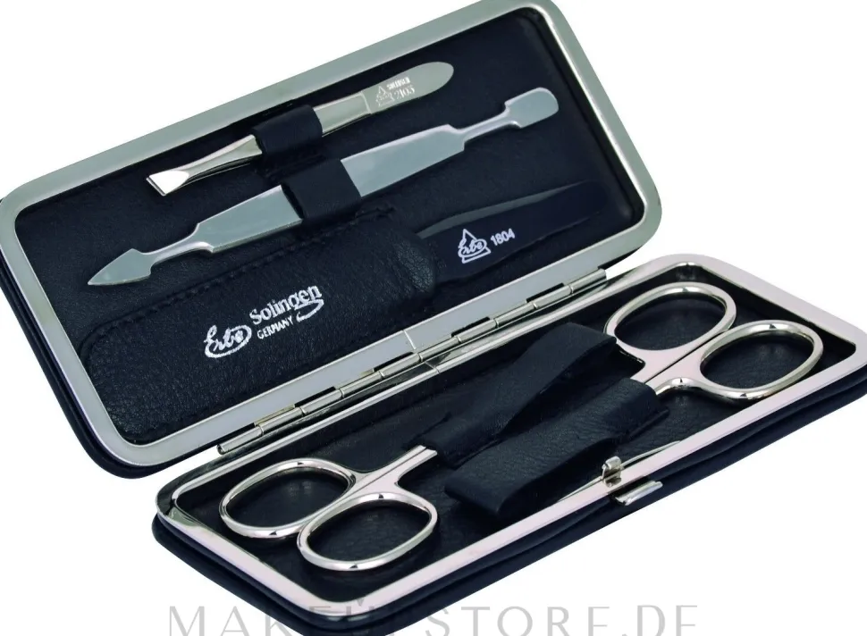 Maniküre-Set, 5-teilig Siena, Clipverschluss, schwarz