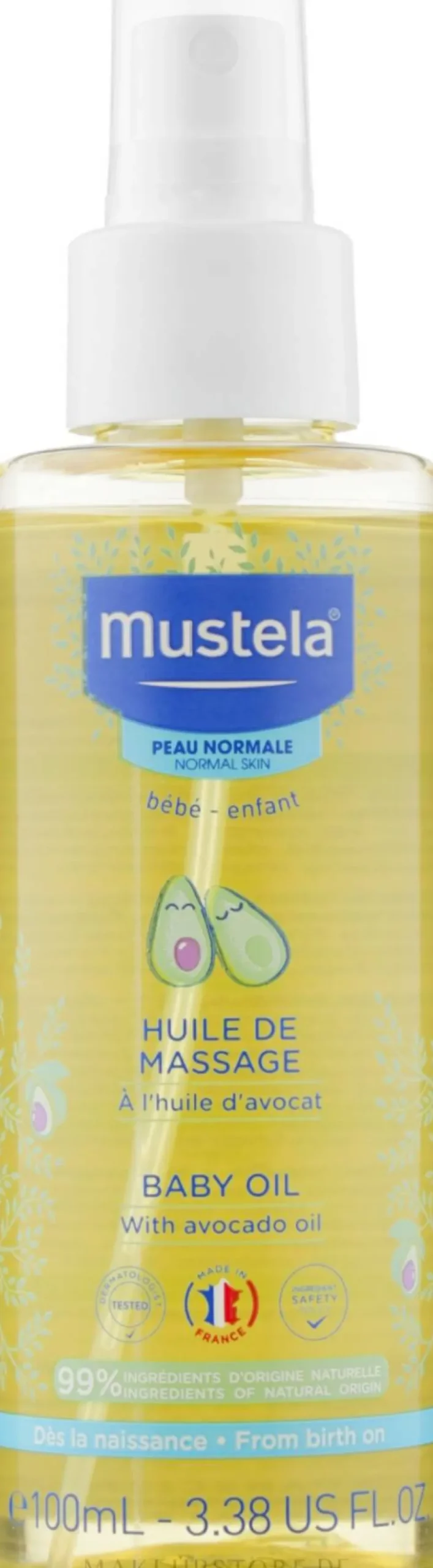 Massageöl für Babys mit Avocado-, Sonnenblumen- und Granatapfelkernöl