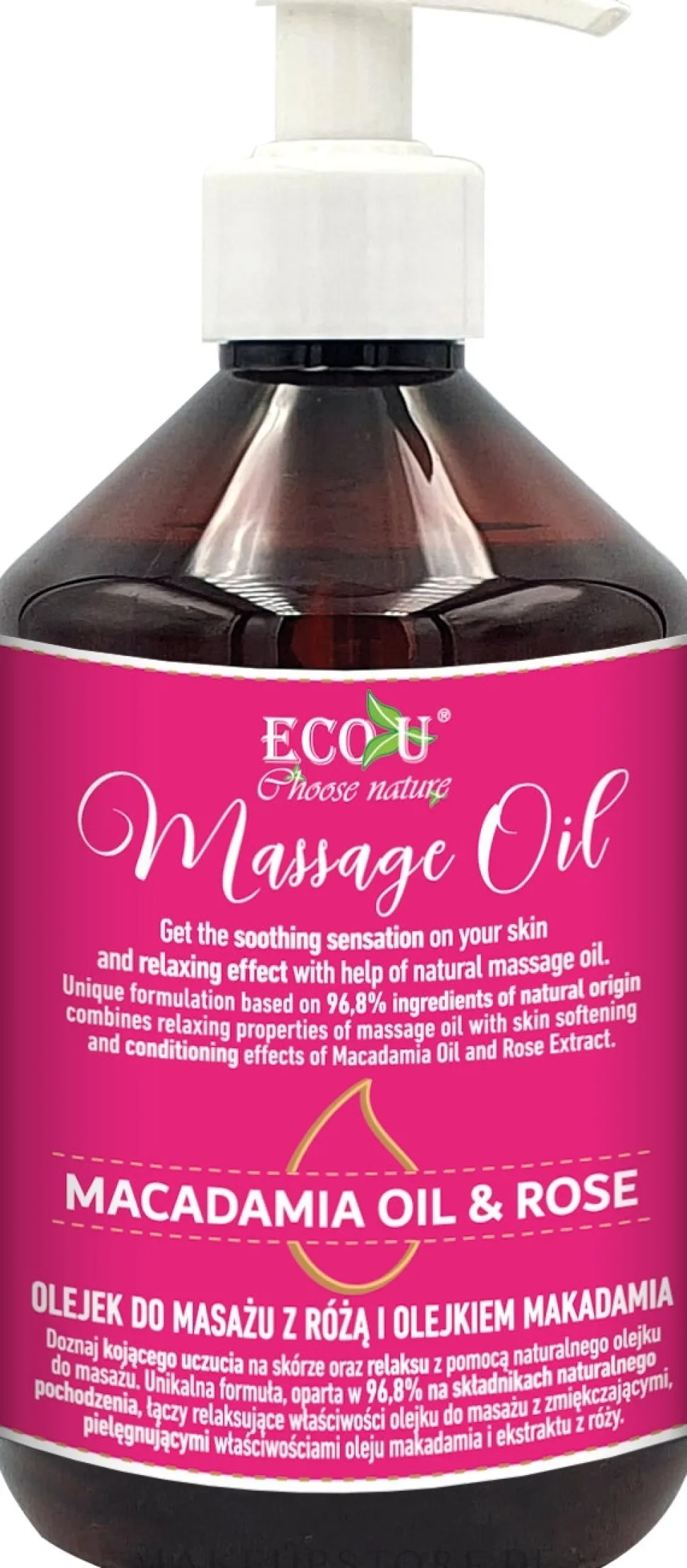 Massageöl mit Macadamia- und Rosenöl