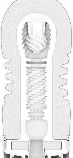 Masturbator silber-weiß