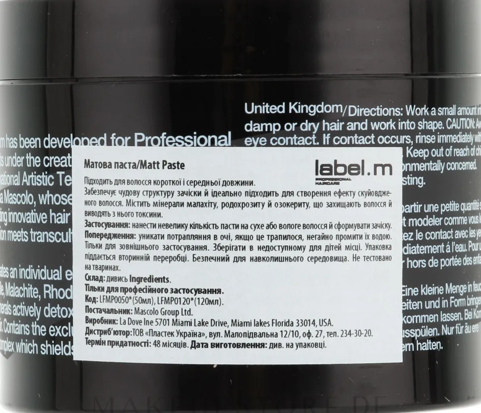 Matte Haarpaste