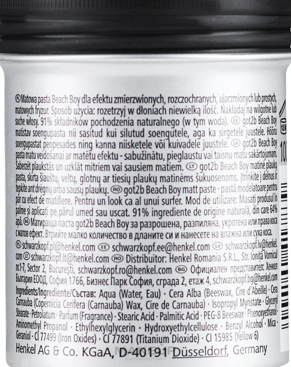 Mattierende Haarpaste