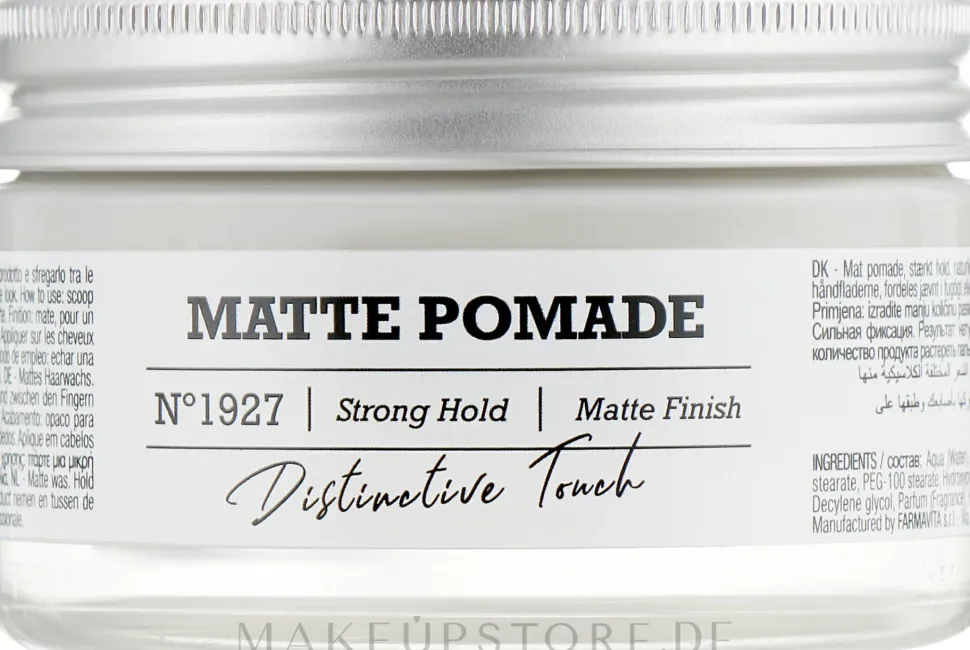 Mattierende Haarpomade Starker Halt