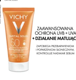 Mattierende Sonnenschutzemulsion für das Gesicht SPF 50
