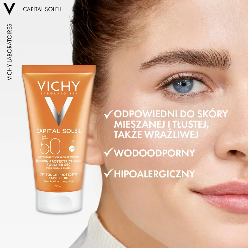 Mattierende Sonnenschutzemulsion für das Gesicht SPF 50