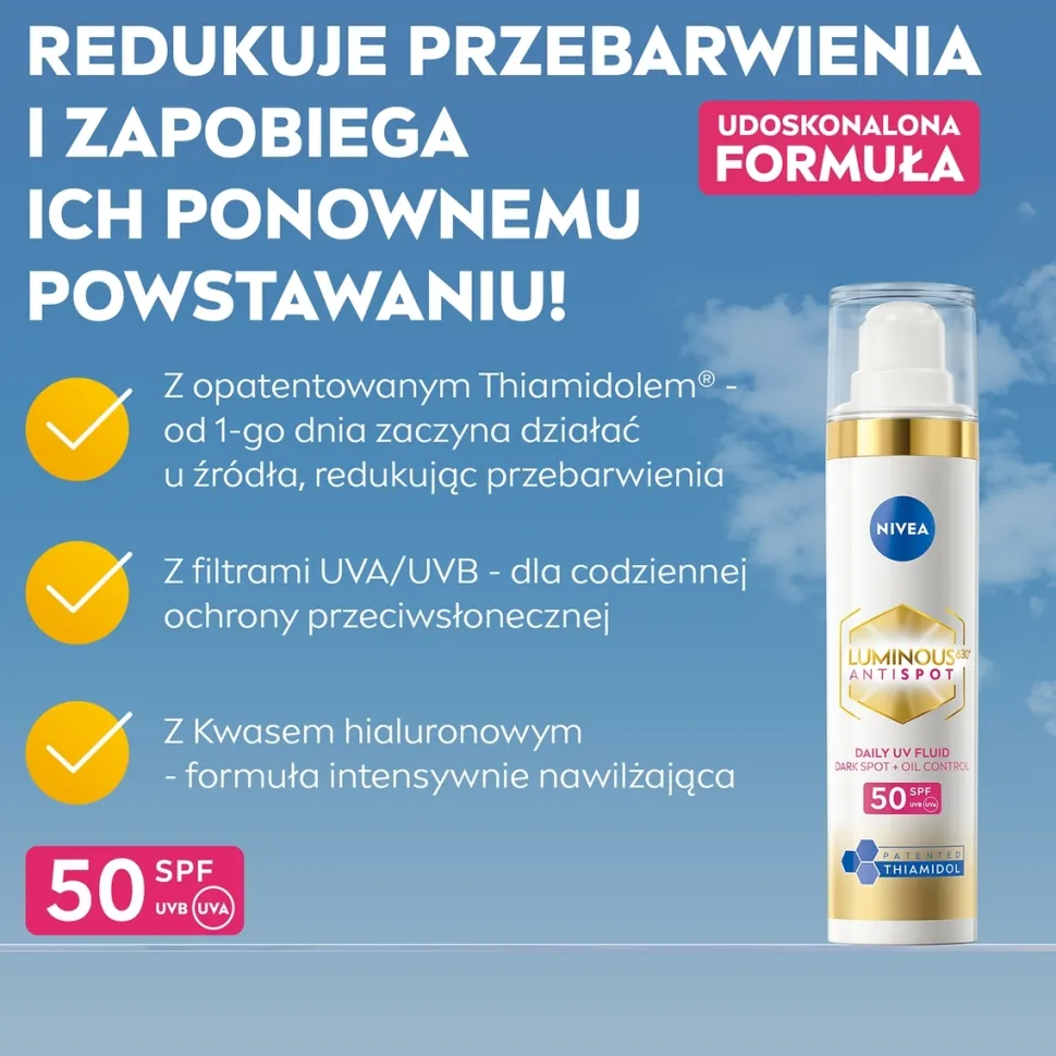 Mattierendes Tagesfluid für das Gesicht gegen Pigmentflecken SPF 50