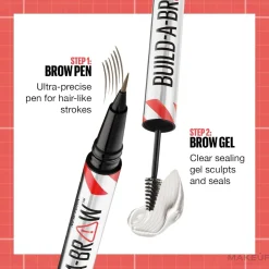 Maybelline New York Build-A-Brow 2-in-1 Brow Pen & Sealing Gel