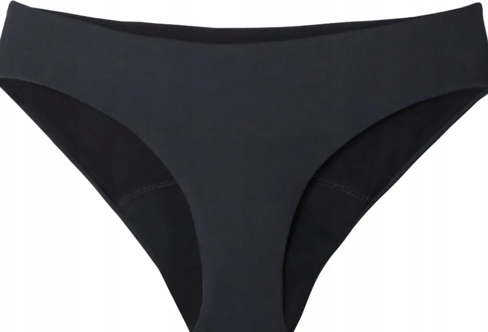 Menstruationsbadehose, schwarz