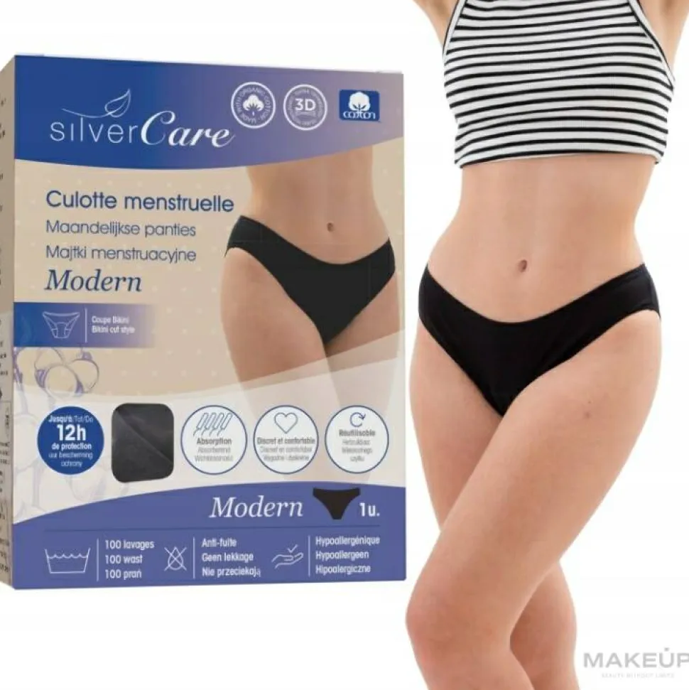 Menstruationshöschen Silver Care. Modern