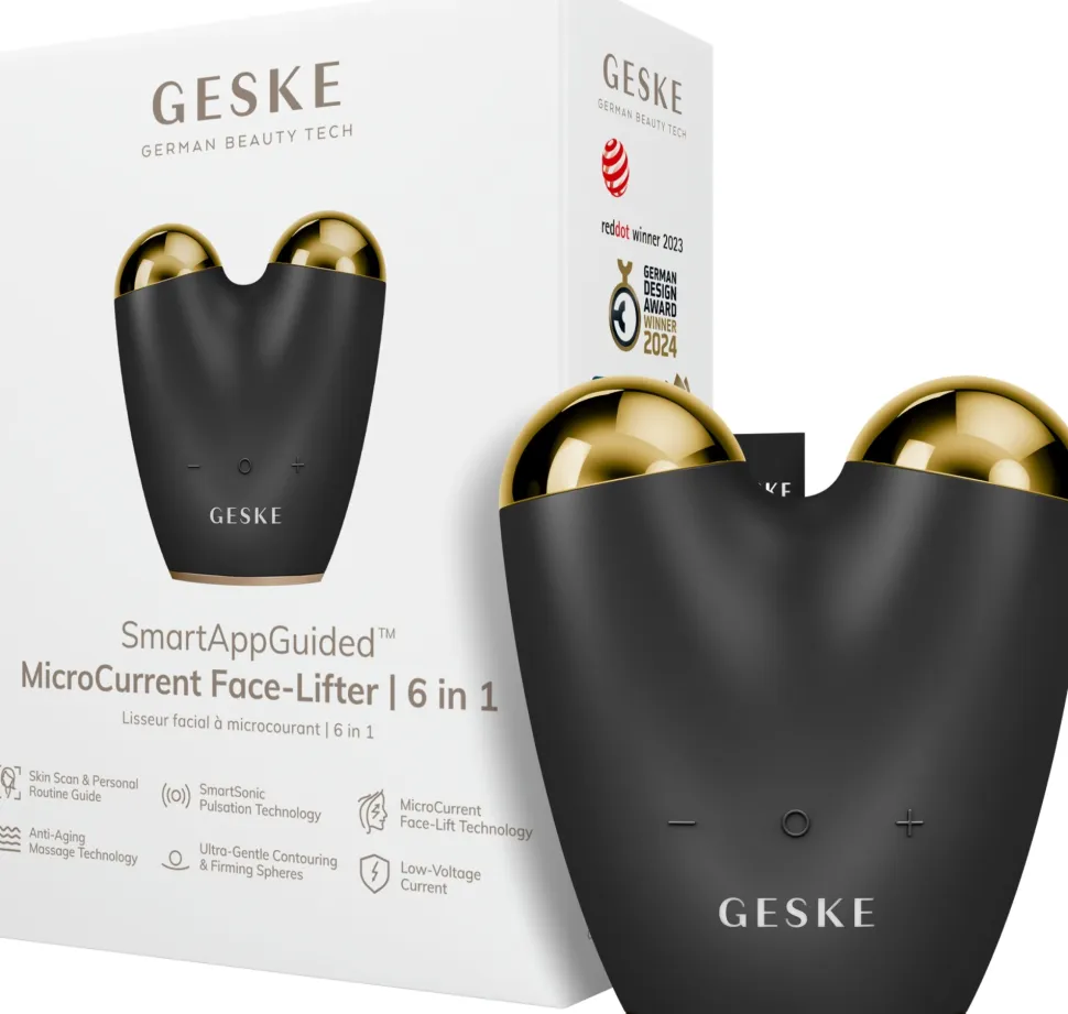 Mikrostrom-Gesichtsmassager 6in1, schwarz