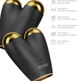 Mikrostrom-Gesichtsmassager 6in1, schwarz