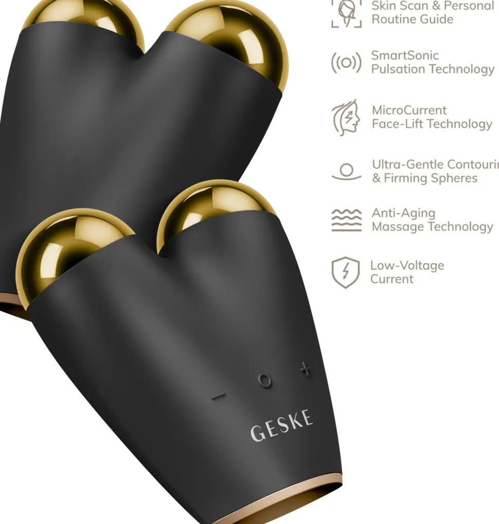 Mikrostrom-Gesichtsmassager 6in1, schwarz
