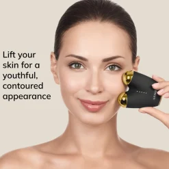 Mikrostrom-Gesichtsmassager 6in1, schwarz