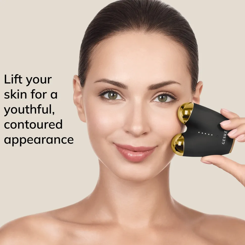 Mikrostrom-Gesichtsmassager 6in1, schwarz