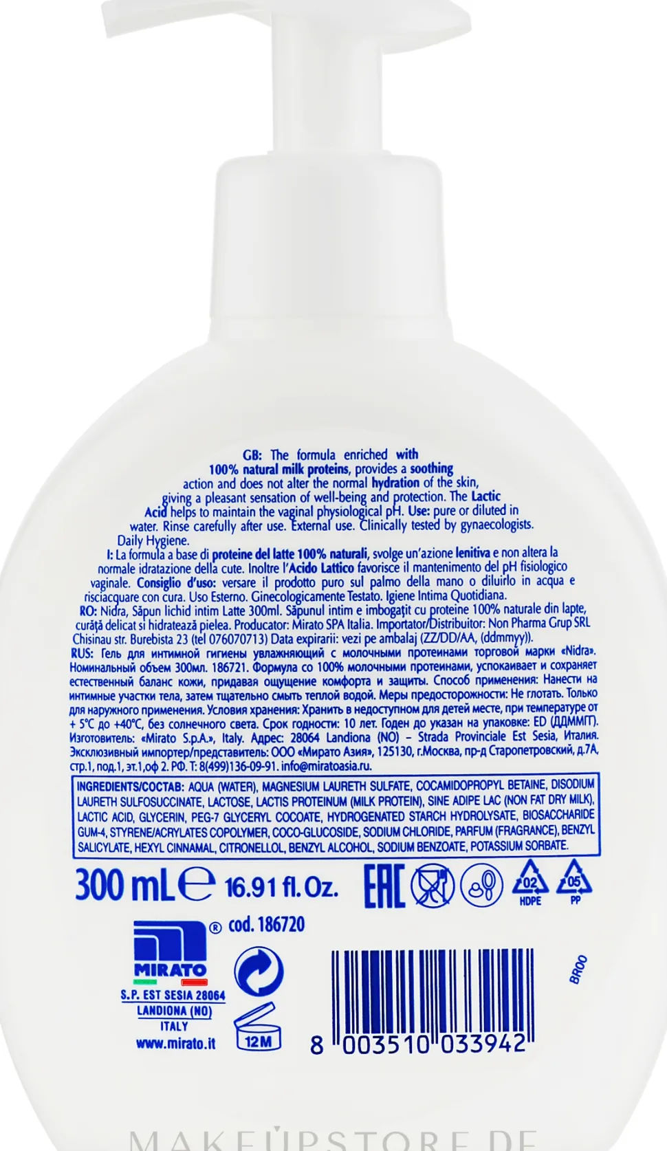 Milch für die Intimpflege mit Milchproteinen