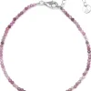 Mineralisches Armband mit rosa Rubinperlen