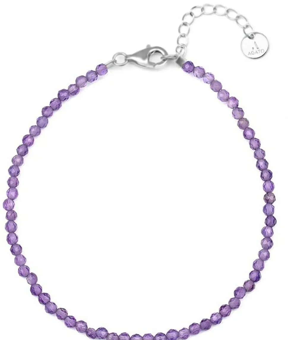 Mineralisches Armband mit Amethyst