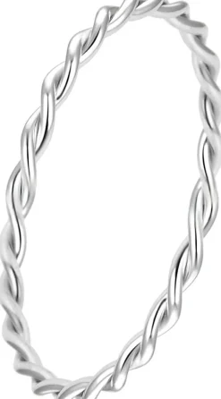 Minimalistischer silberner gedrehter Ring