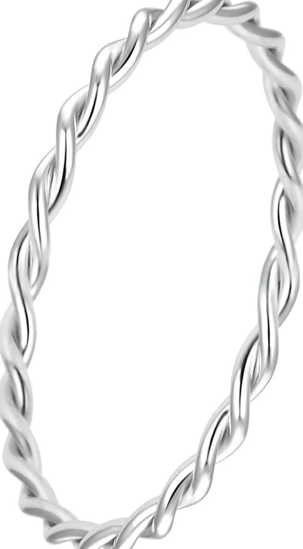 Minimalistischer silberner gedrehter Ring