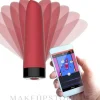 Mini-Vibrator aus Silikon 9.5 cm rot