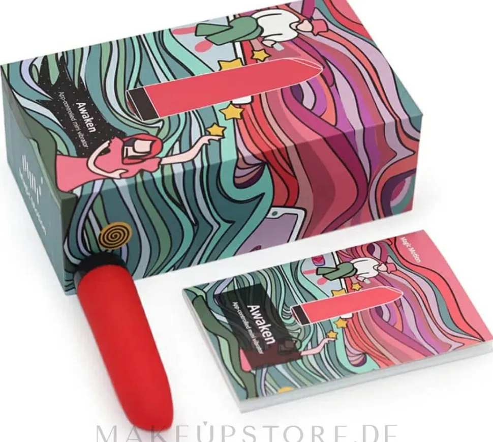 Mini-Vibrator aus Silikon 9.5 cm rot
