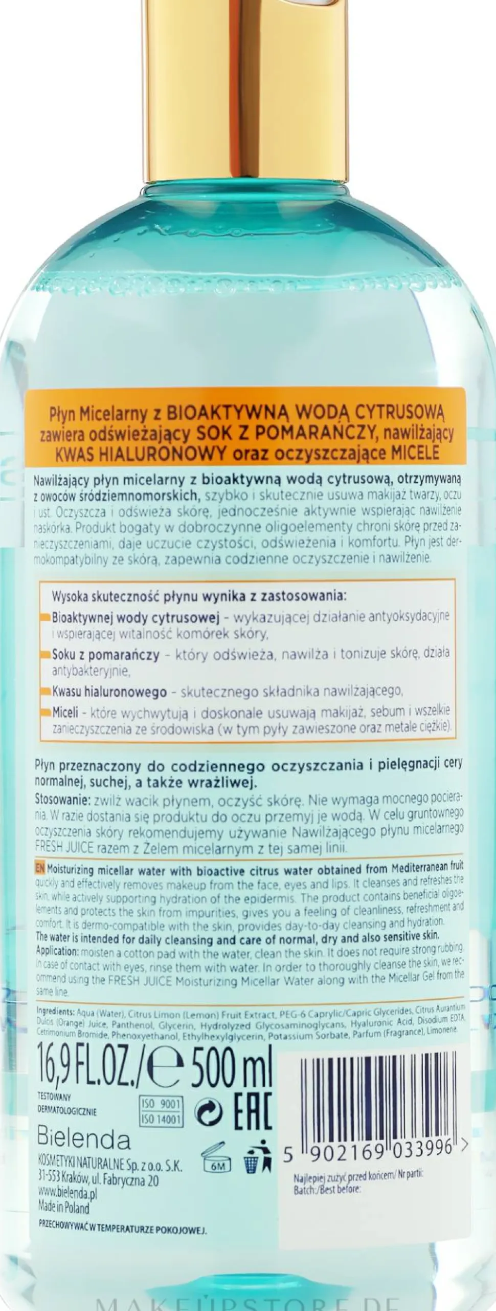 Mizellenwasser mit Orange