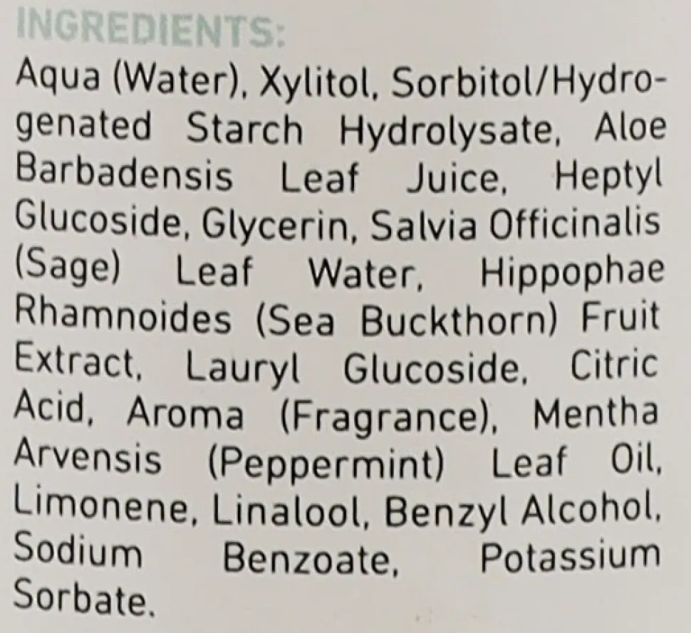 Mundspülung für empfindliche Zähne mit Aloe Vera und Salbei