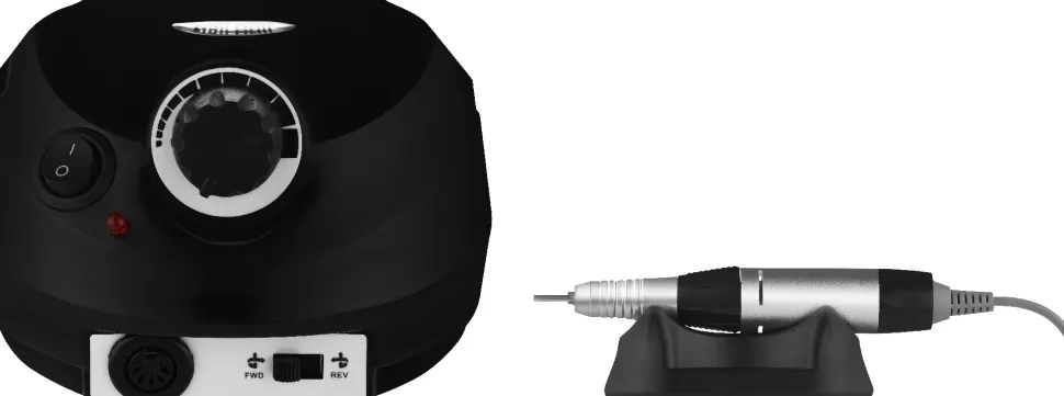 Nagelfräser 65W, Schwarz + 6 Fräser