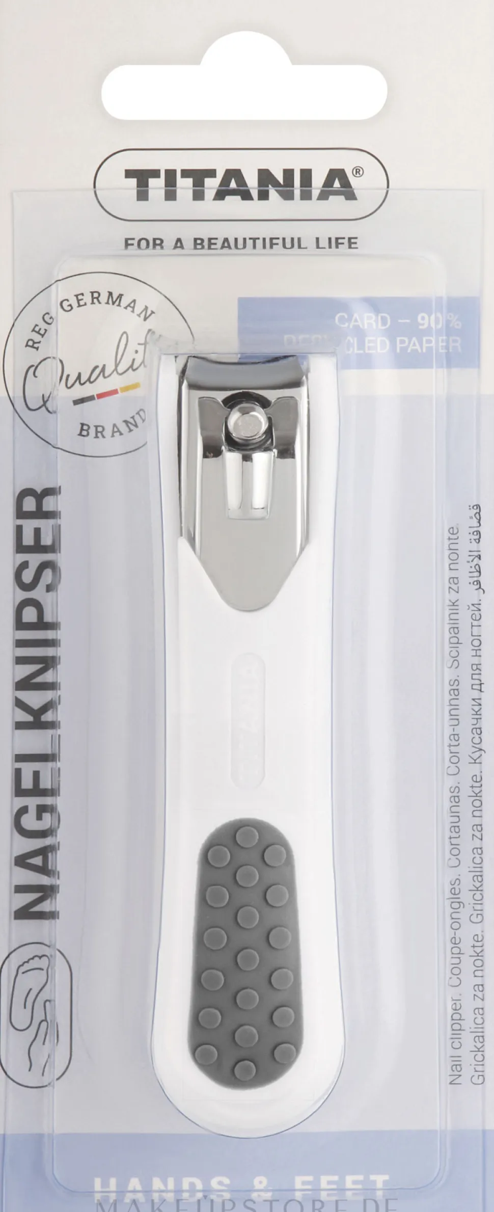 Nagelknipser weiß mit grau
