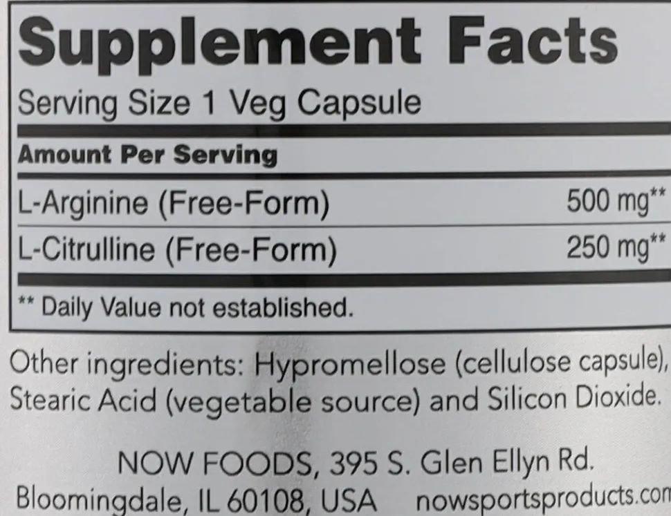 Nahrungsergänzungsmittel Aminosäuren Arginin und Citrullin