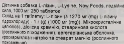 Nahrungsergänzungsmittel Aminosäure L-Lysin 1000 mg in Tablettenform