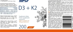 Nahrungsergänzungsmittel D3 + K2