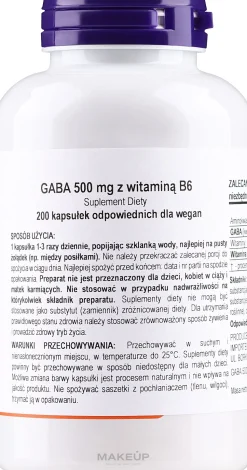 Nahrungsergänzungsmittel GABA-Aminosäure mit Vitamin B6 500 mg