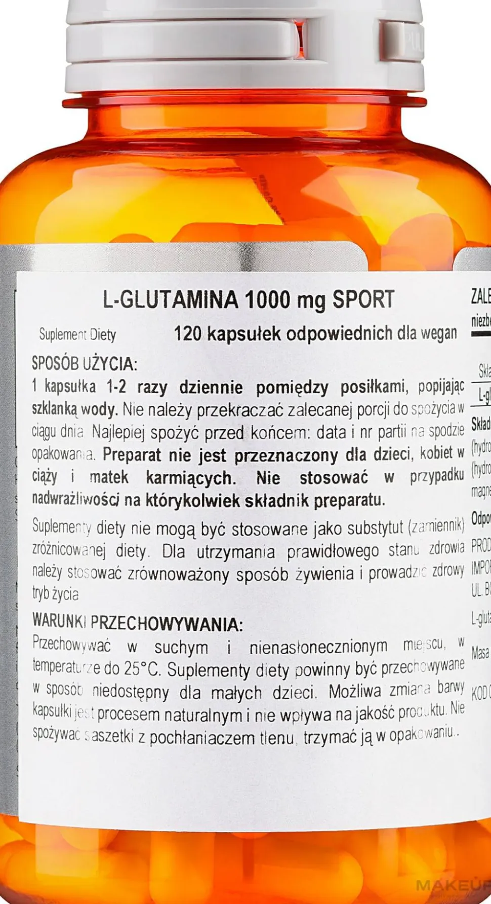 Nahrungsergänzungsmittel Glutamin 1000 mg