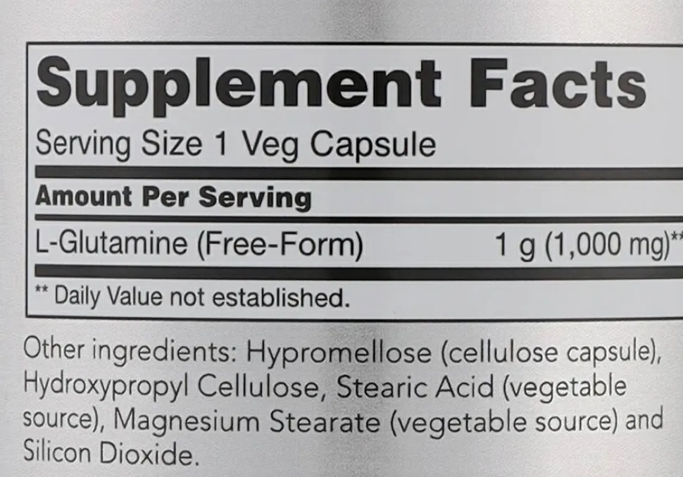 Nahrungsergänzungsmittel Glutamin 1000 mg