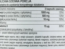Nahrungsergänzungsmittel Kalzium, Magnesium, Vitamin D3 und Zink für gesunde Knochen 120 Weichkapseln