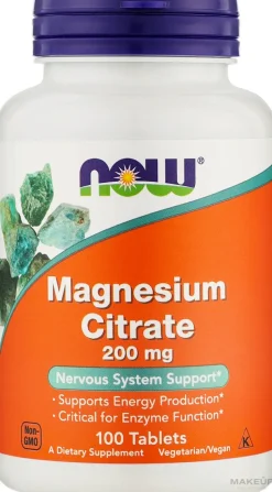 Nahrungsergänzungsmittel Magnesiumcitrat für gesundes Nervensystem 200 mg