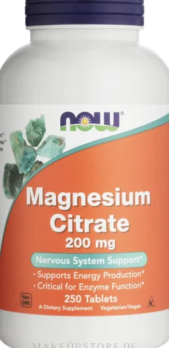 Nahrungsergänzungsmittel Magnesiumcitrat für gesundes Nervensystem 200 mg
