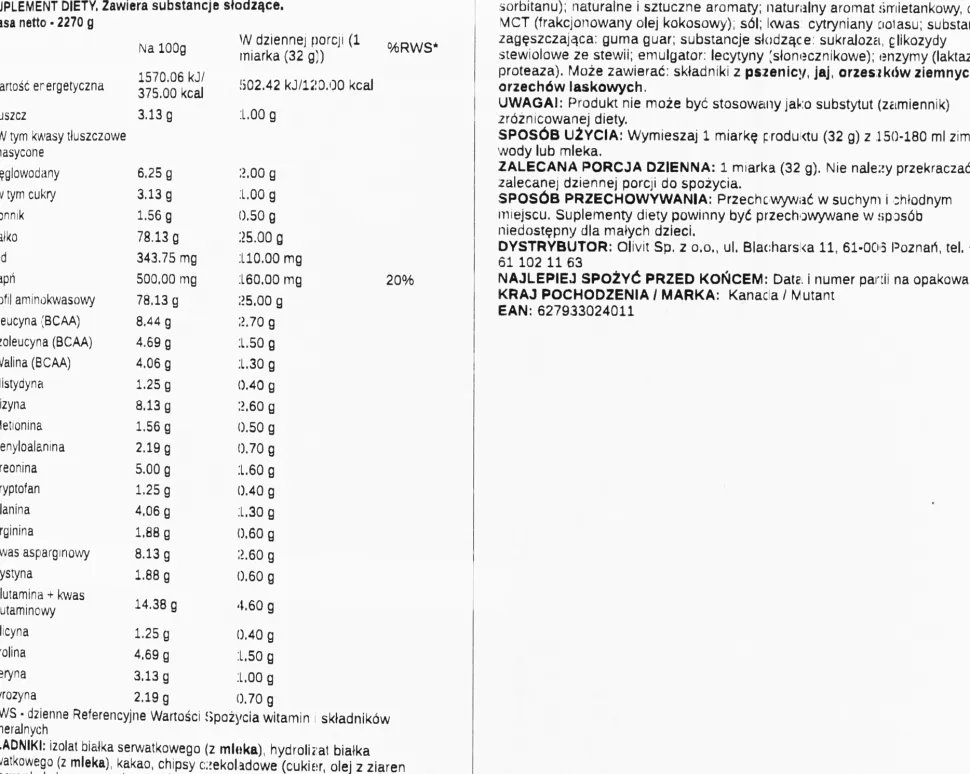 Nahrungsergänzungsmittel Protein