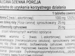 Nahrungsergänzungsmittel Vitamin C 1000 mg mit Hagebutten und Bioflavonoiden