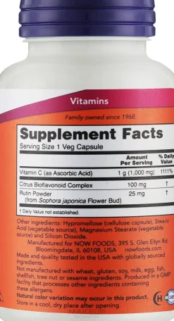 Nahrungsergänzungsmittel Vitamin C 1000 mg mit Bioflavonoiden