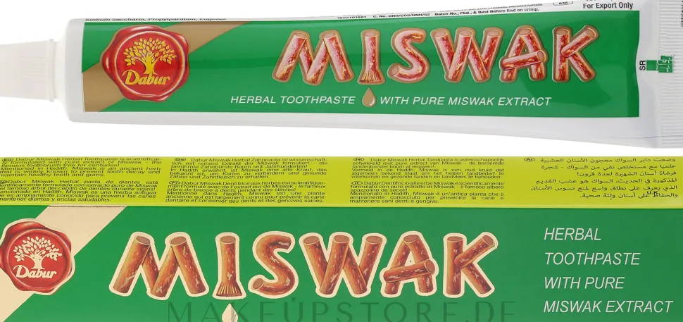 Natürliche Kräuter-Zahnpasta mit Miswak-Extrakt