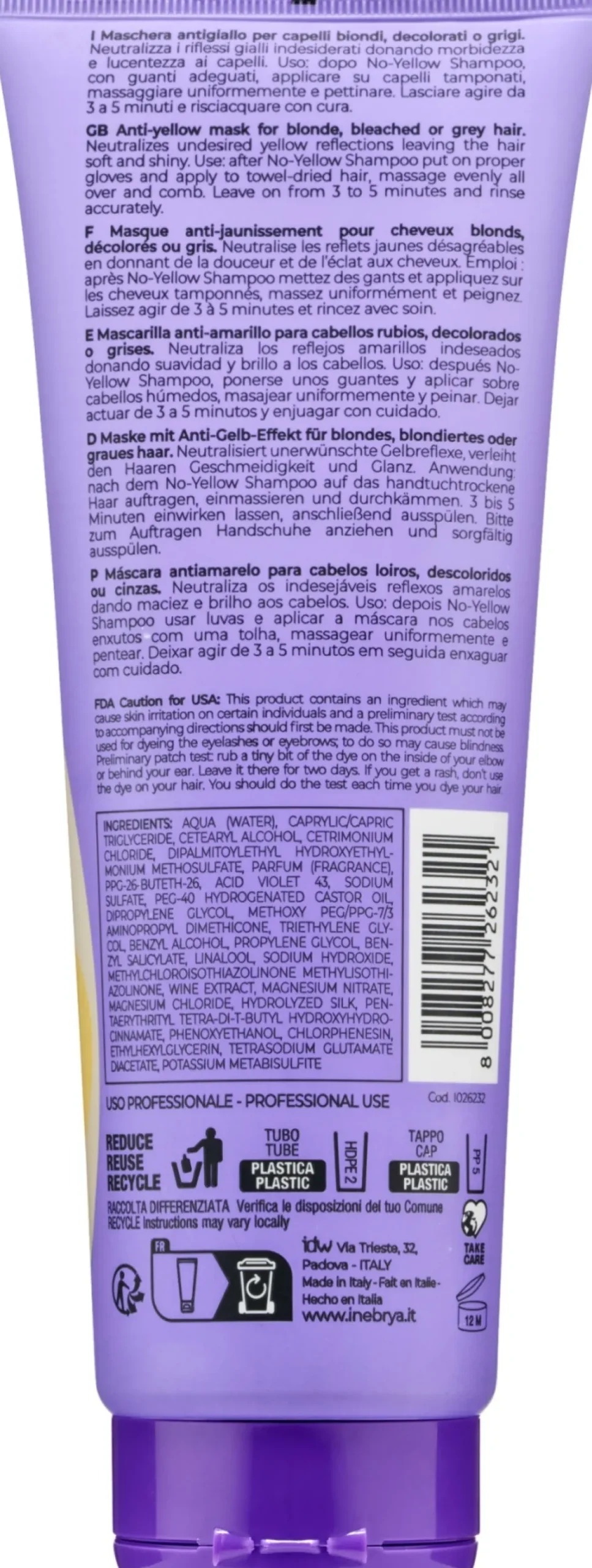 Neutralisierende Maske für blondes Haar