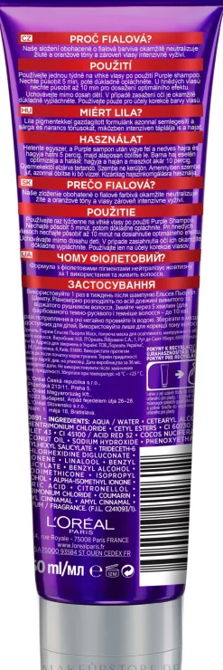 Nährende und getönte Anti-Gelbstich Maske für blondes, aufgehelltes, graues und gesträhntes Haar
