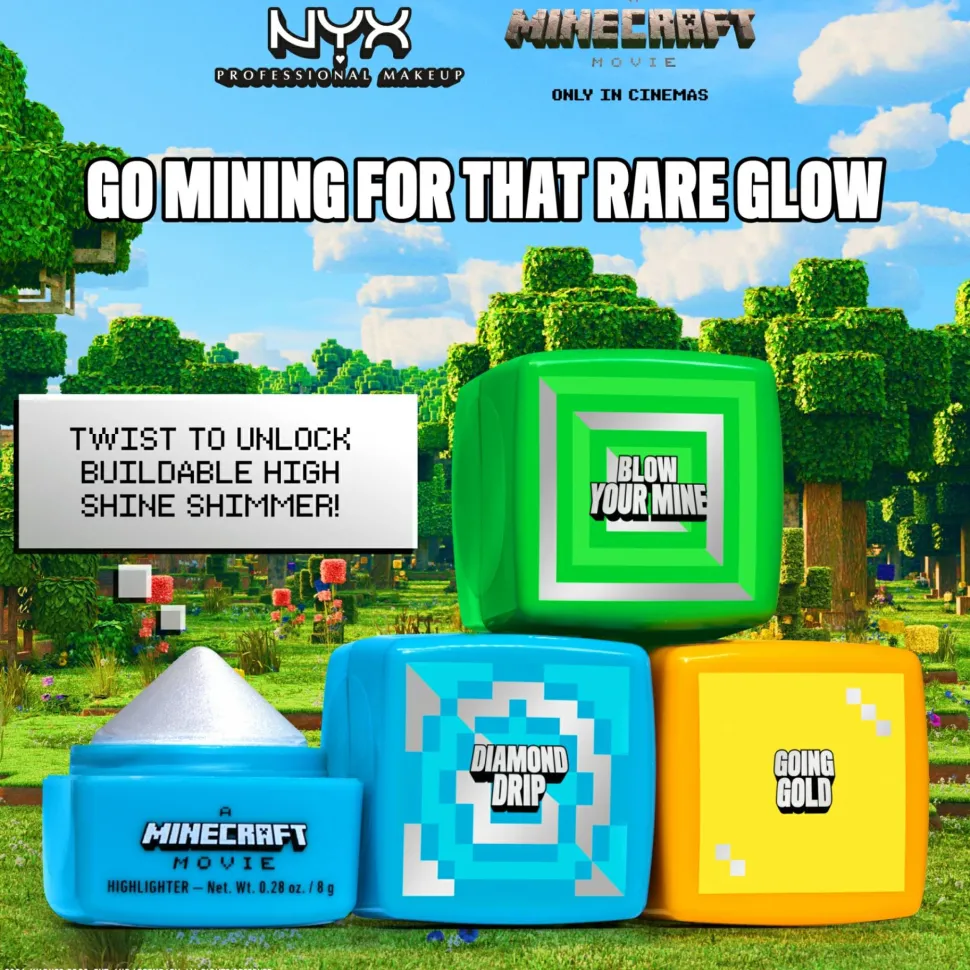 NYX Professional Makeup A Minecraft Movie Rare Highlight Balms